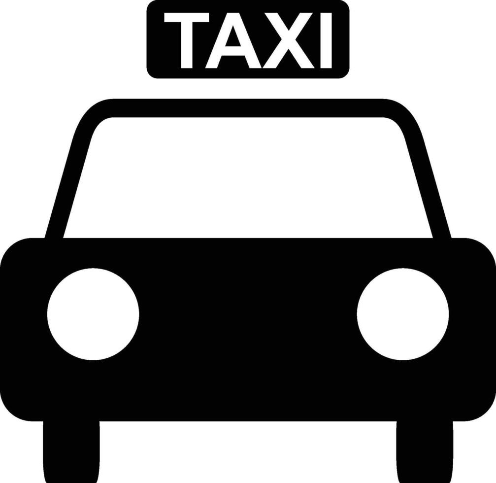 taxi stop or taxis transportation facility iso symbol vector