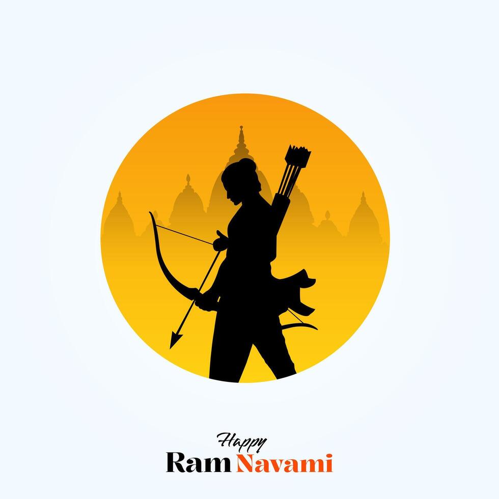 Happy Ram Navami festival of India Social Media Post vector