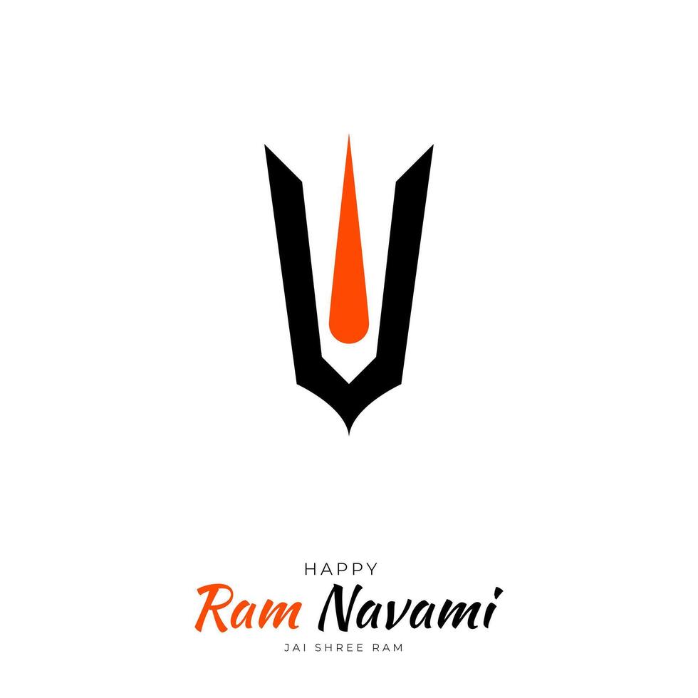 feliz publicación en las redes sociales del festival ram navami de la india vector