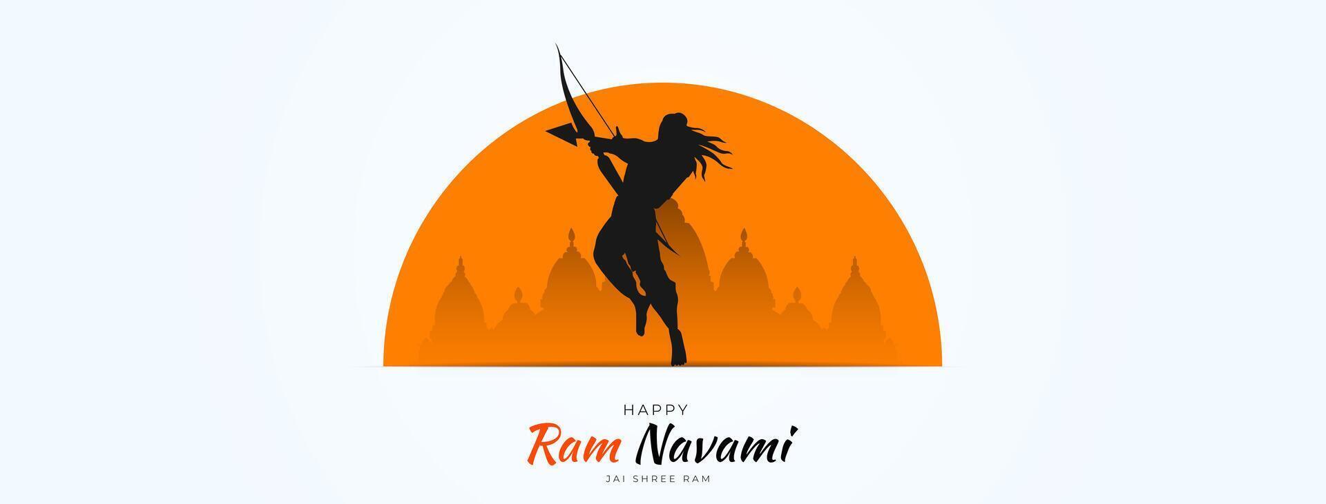 Happy Ram Navami festival of India Social Media Post vector