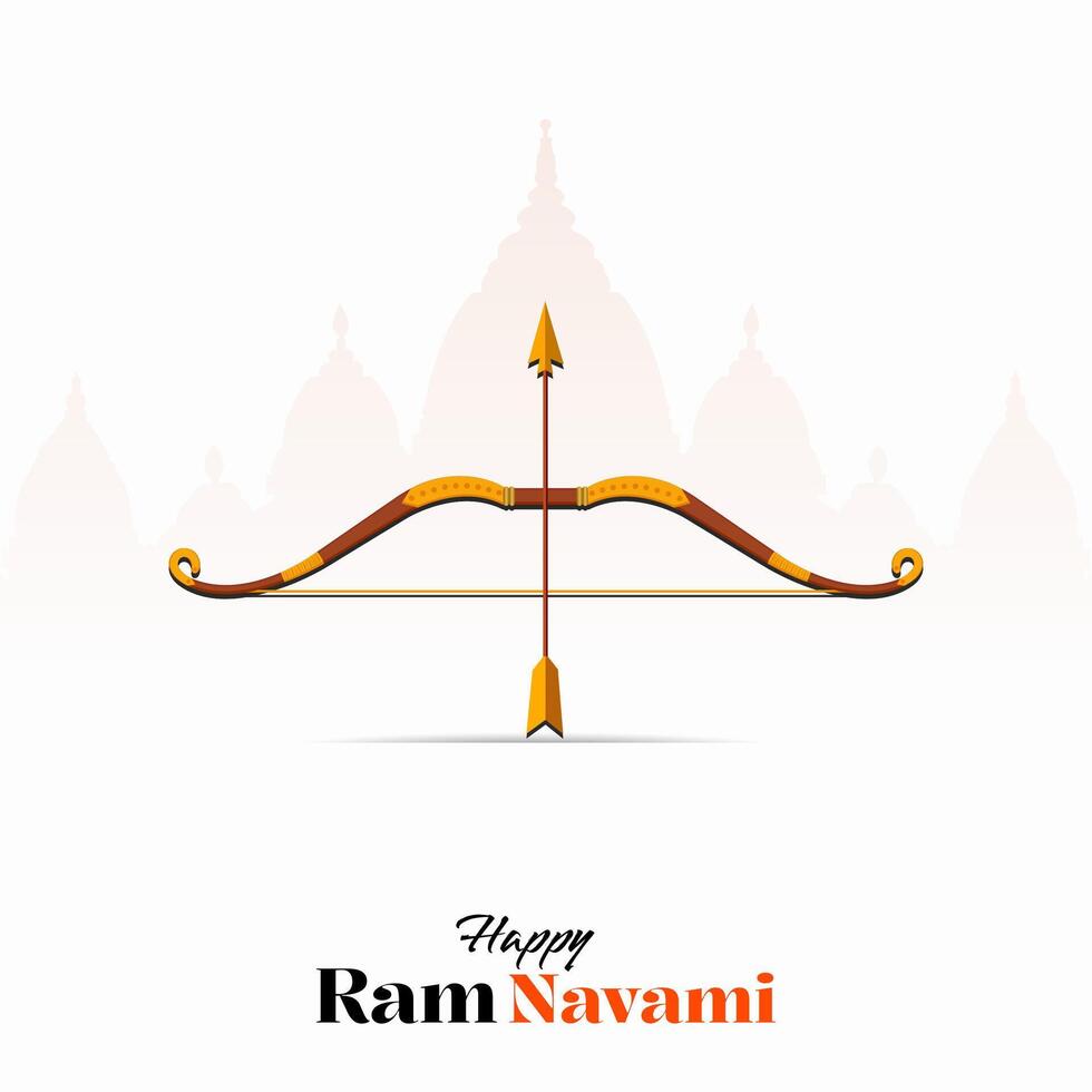 feliz publicación en las redes sociales del festival ram navami de la india vector