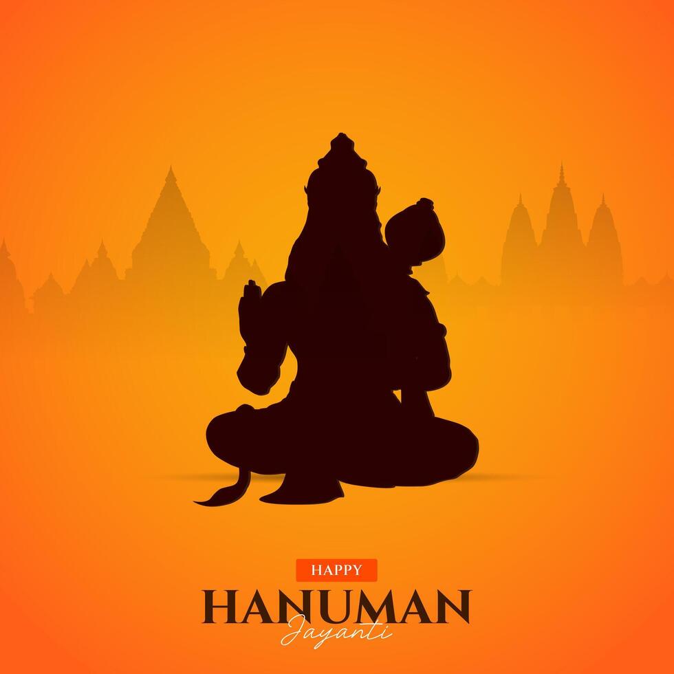 Happy Hanuman Jayanti Social Media Post The Festival of India vector