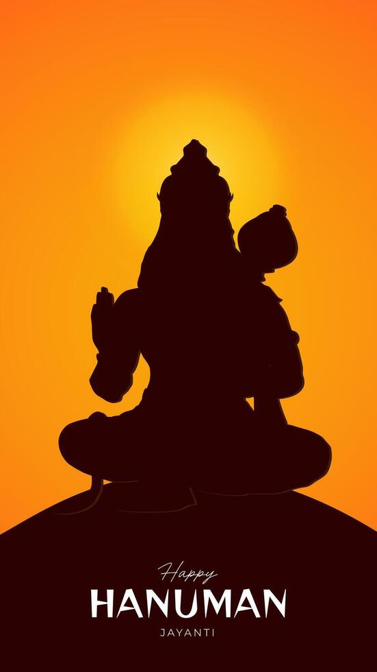 Happy Hanuman Jayanti Social Media Post The Festival of India vector