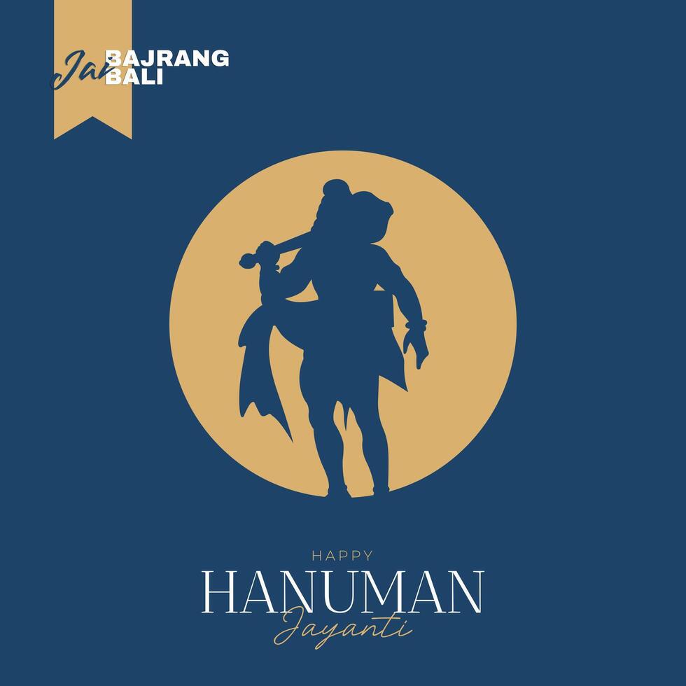 Happy Hanuman Jayanti Social Media Post The Festival of India vector