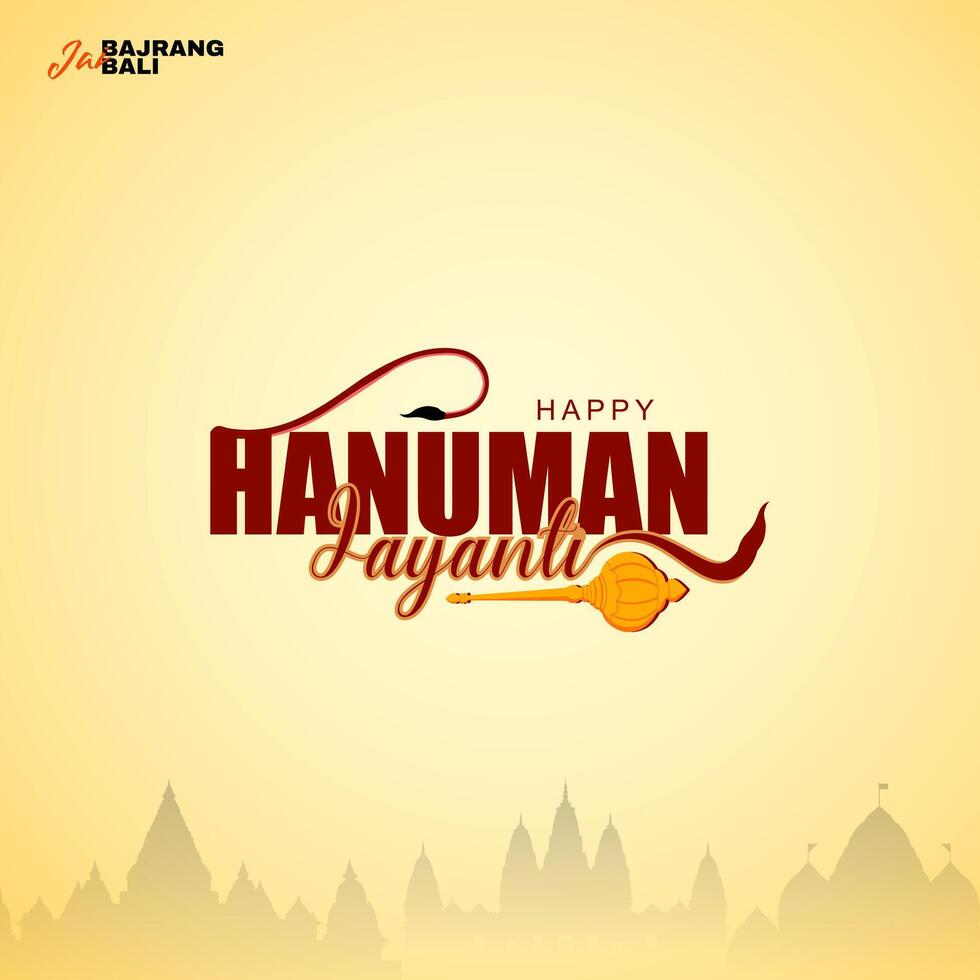 Happy Hanuman Jayanti Social Media Post The Festival of India vector