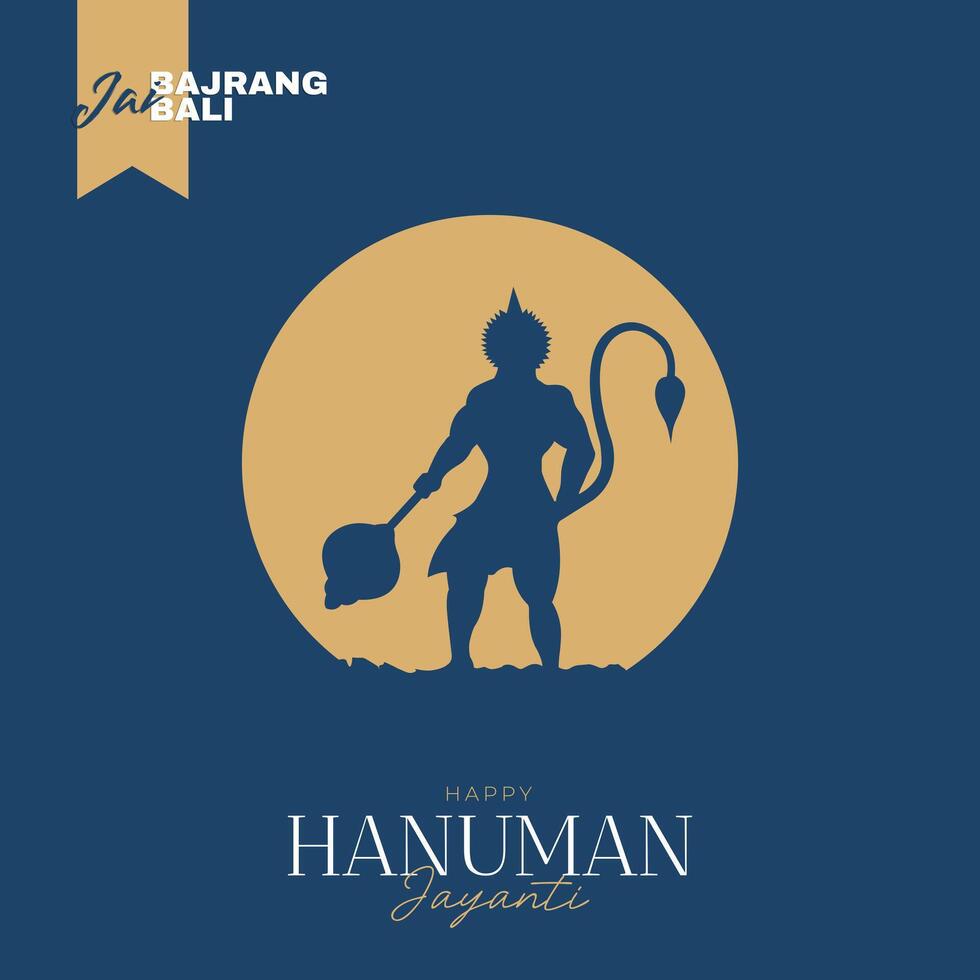 Happy Hanuman Jayanti Social Media Post The Festival of India vector