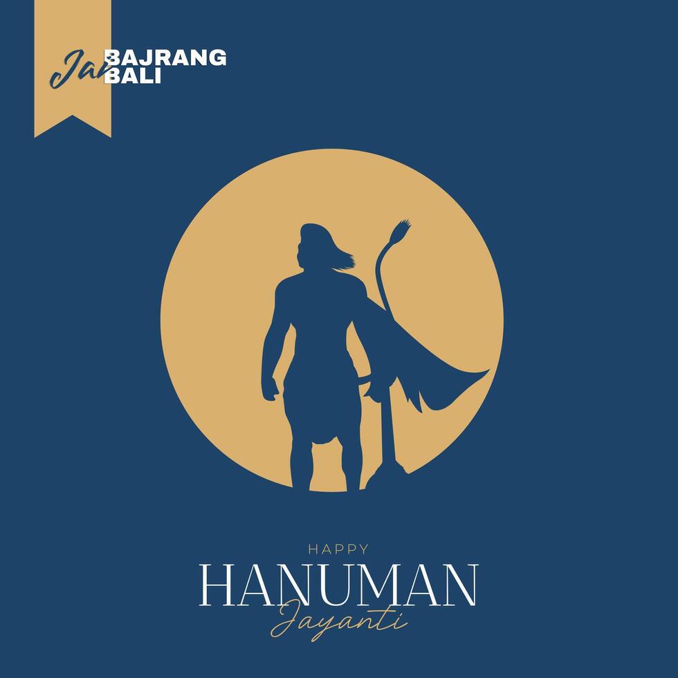 Happy Hanuman Jayanti Social Media Post The Festival of India vector