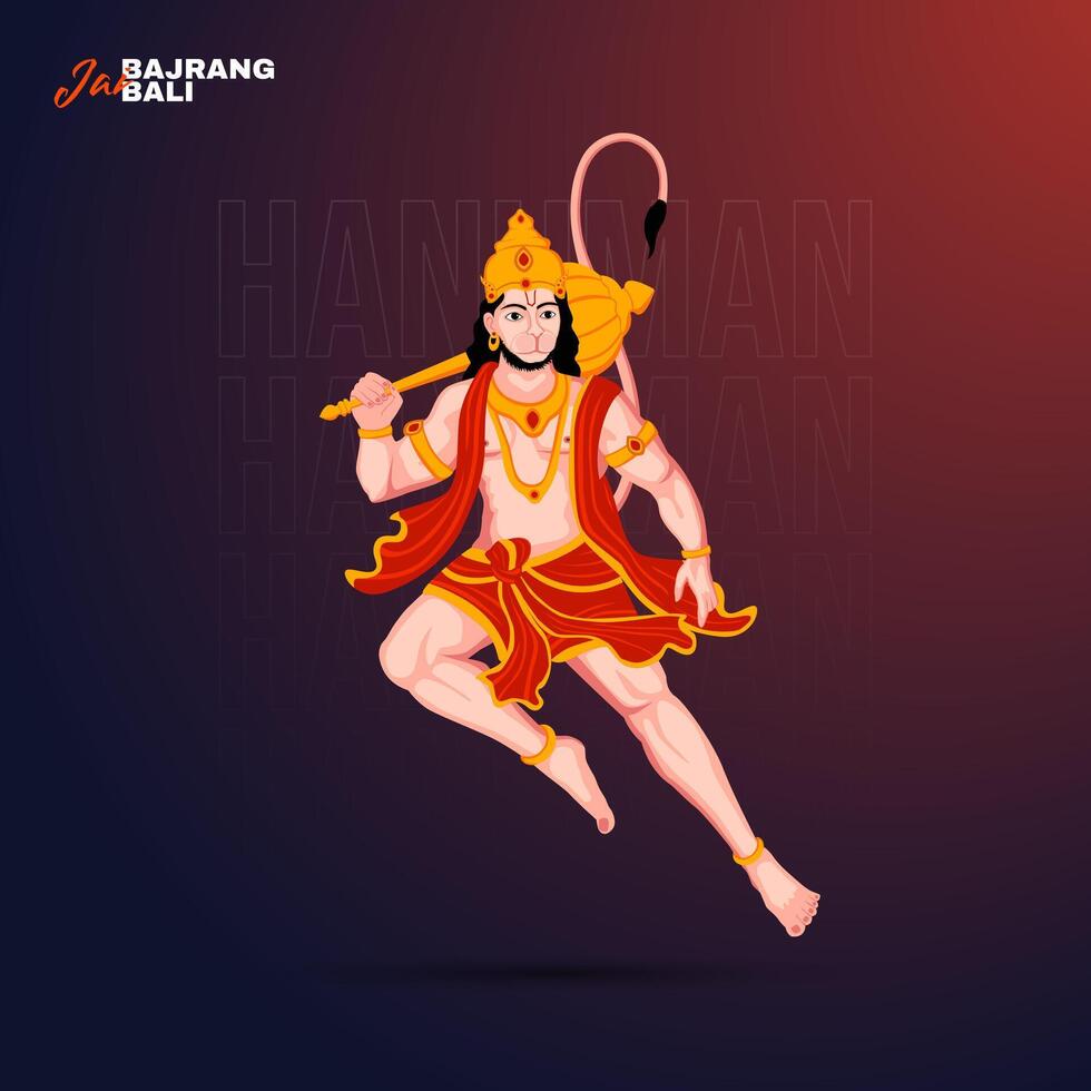 Happy Hanuman Jayanti Social Media Post The Festival of India vector