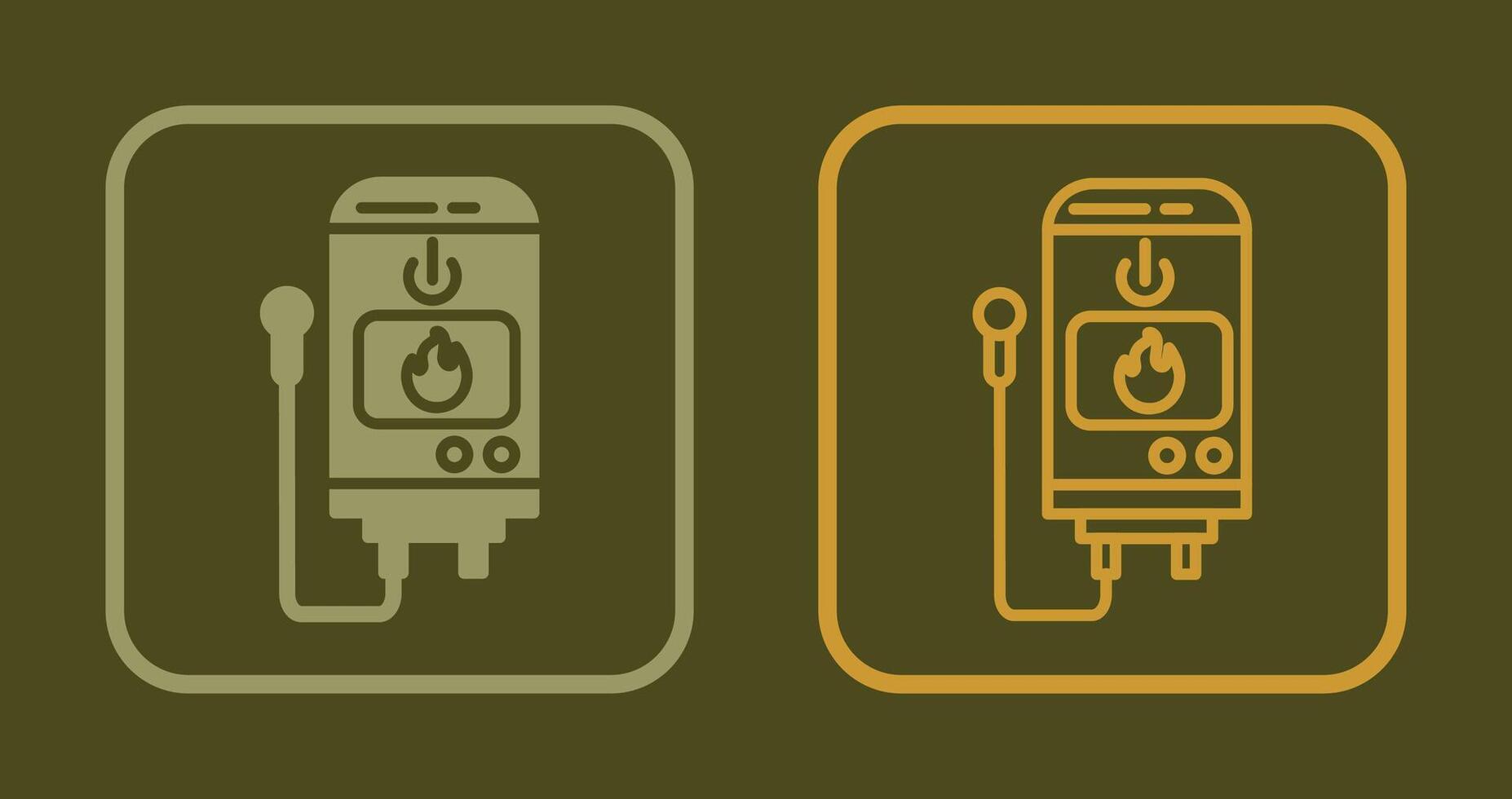Tankless Water Heater Icon vector