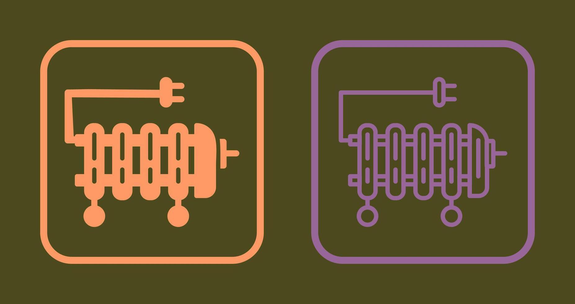 Oil Heater Icon vector