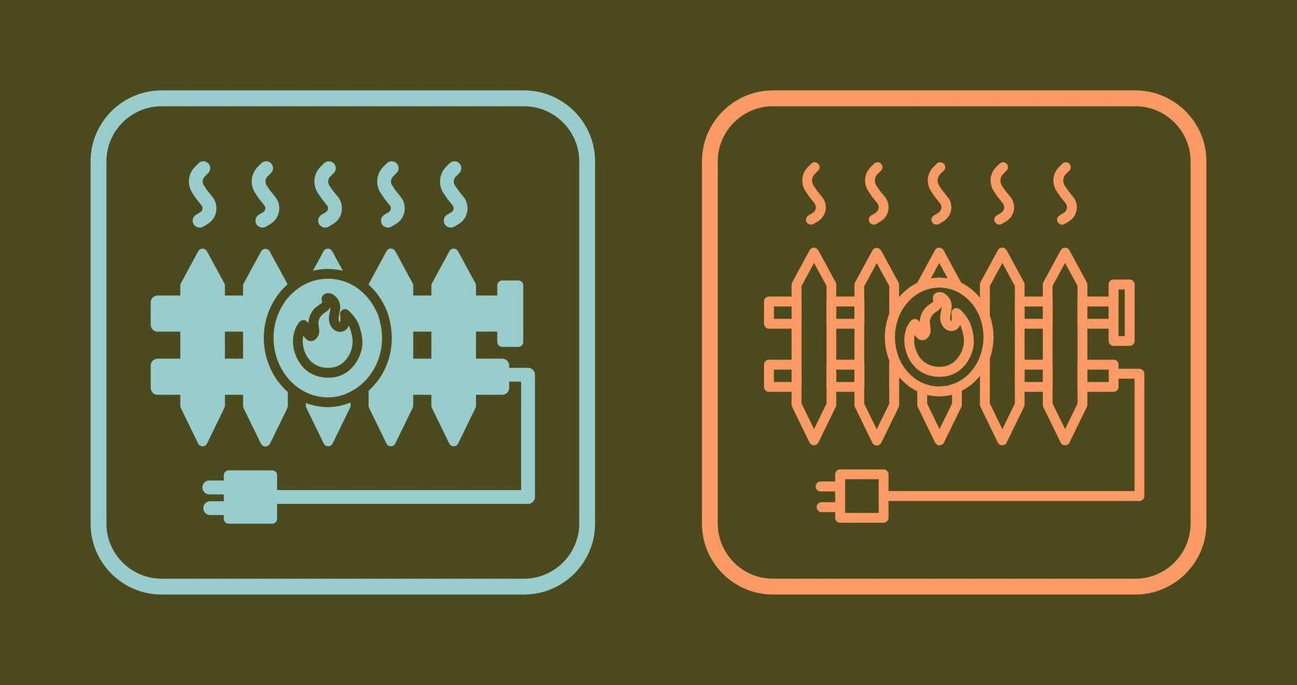 Heat Radiator Icon vector