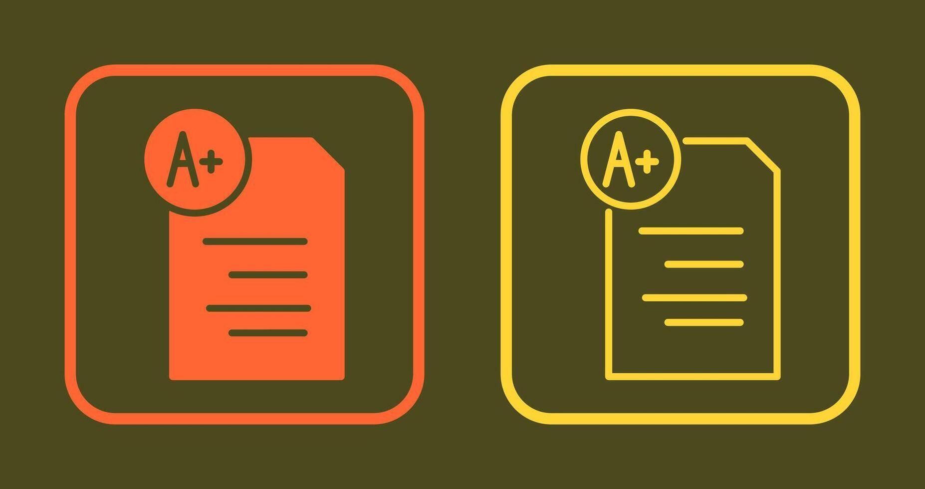 Graded Paper Icon vector