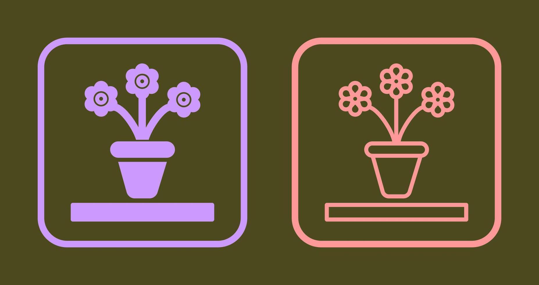 Flower Pot Icon vector