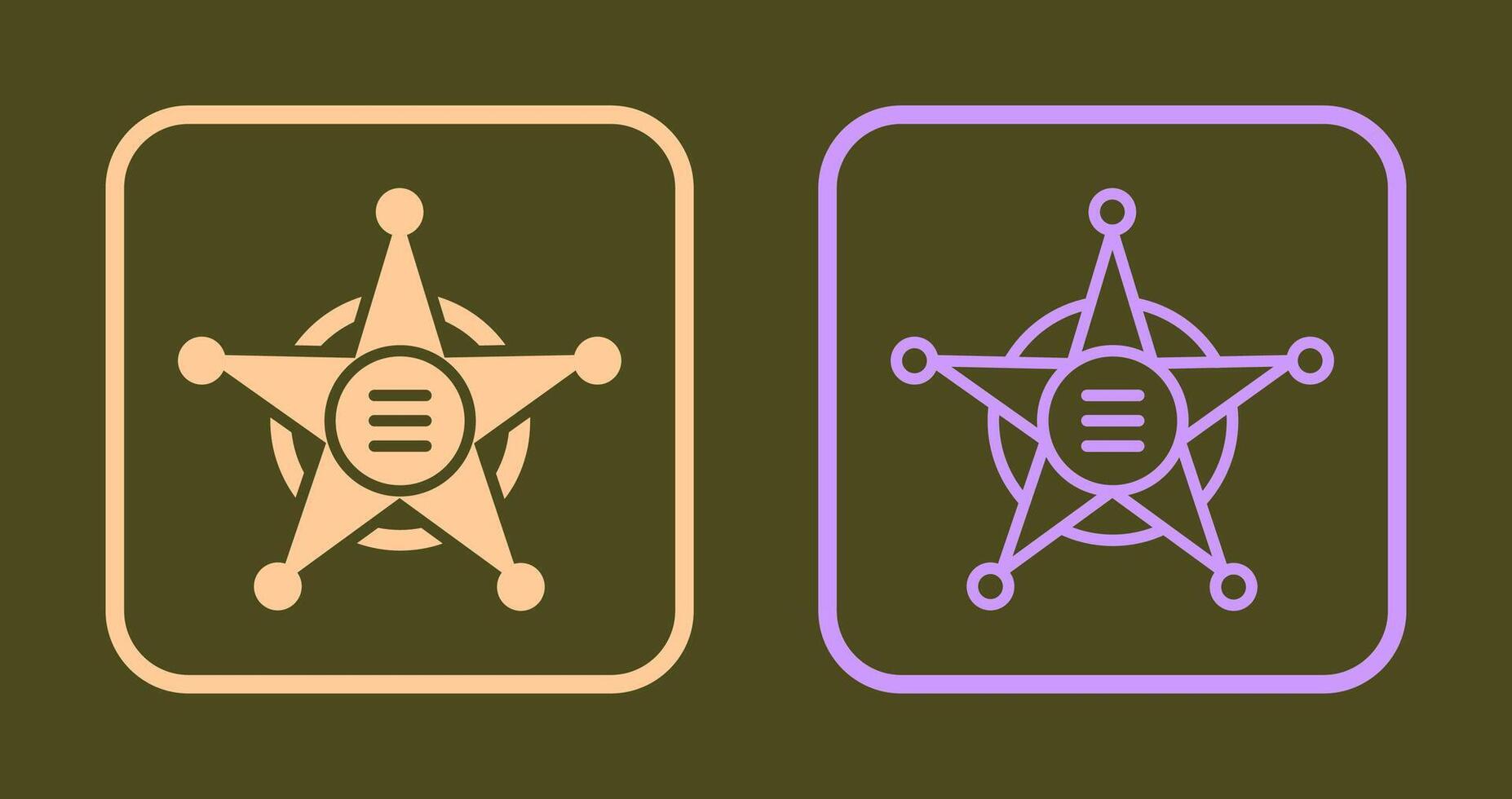 Sheriff Badge Icon vector