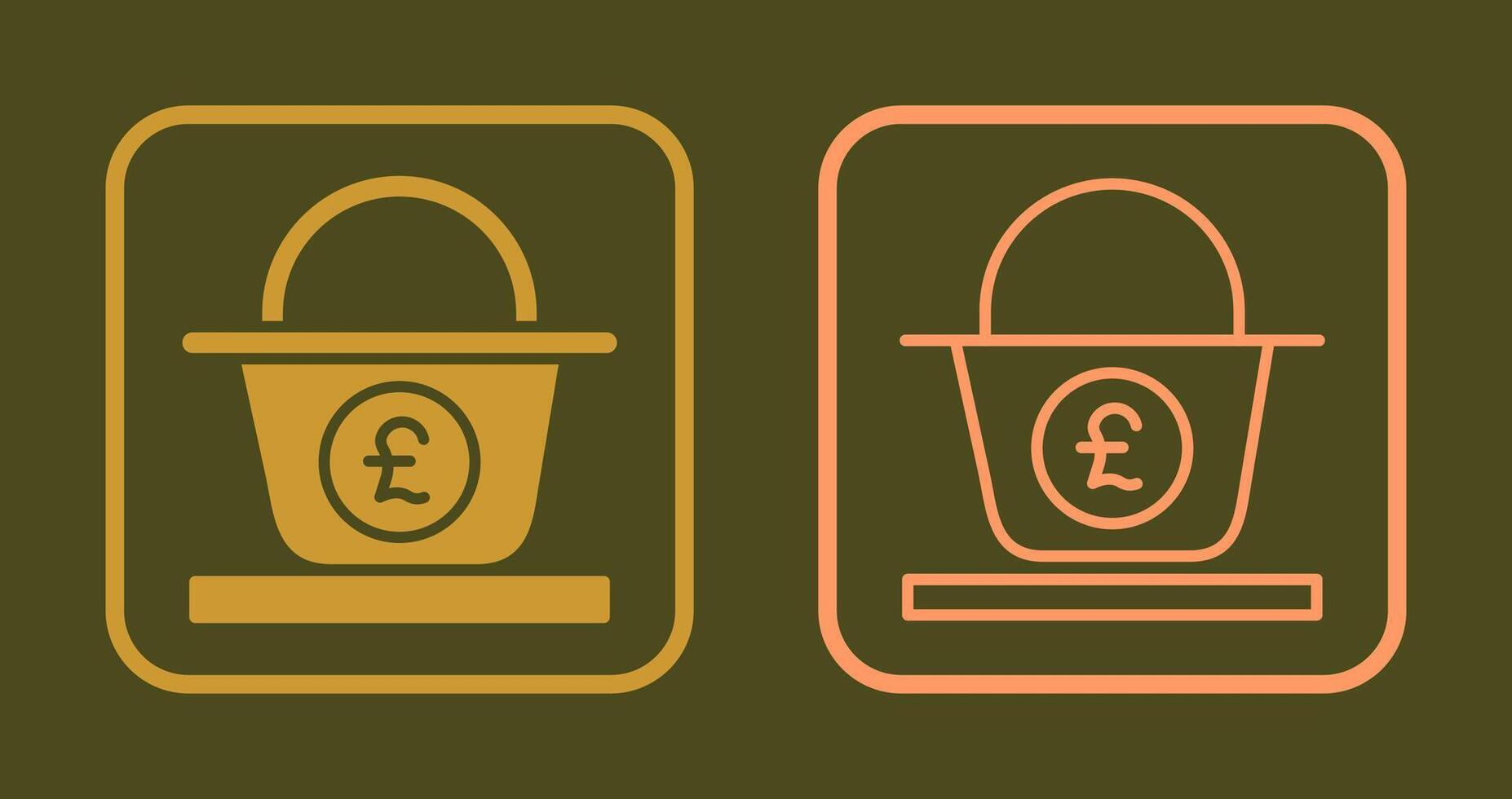 Pound Basket Icon vector