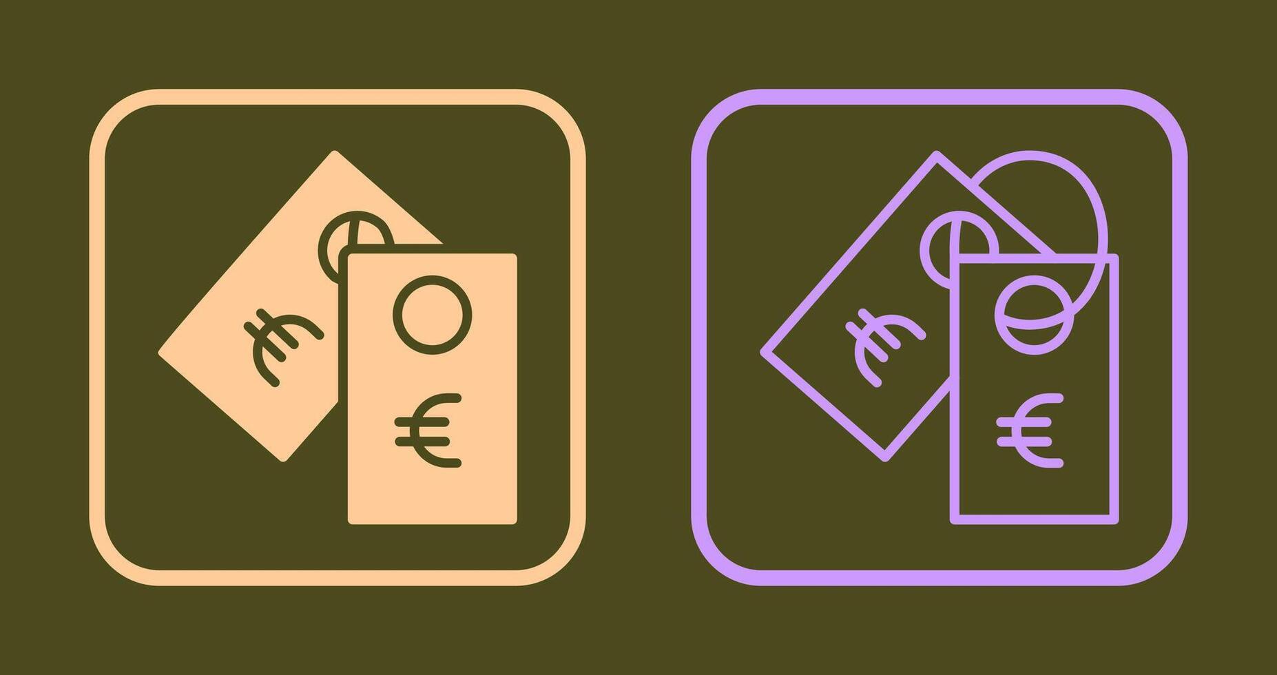 icono de etiqueta euro vector