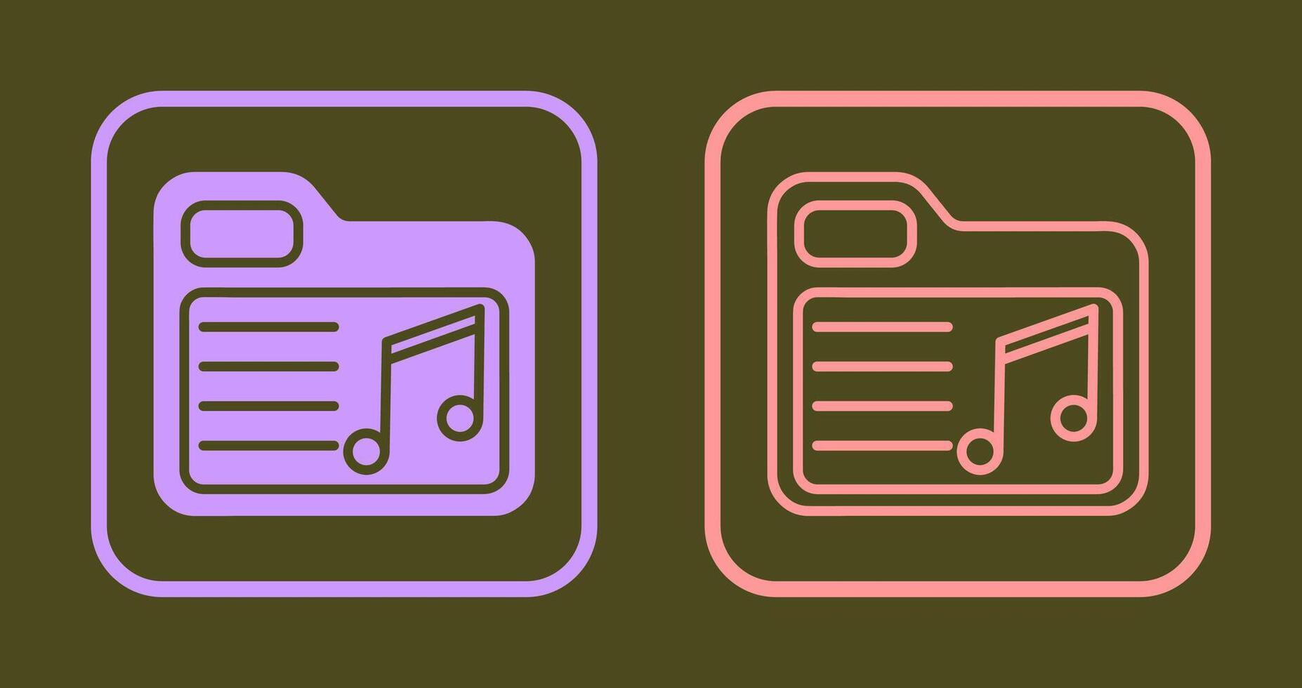 Music Folder Icon vector