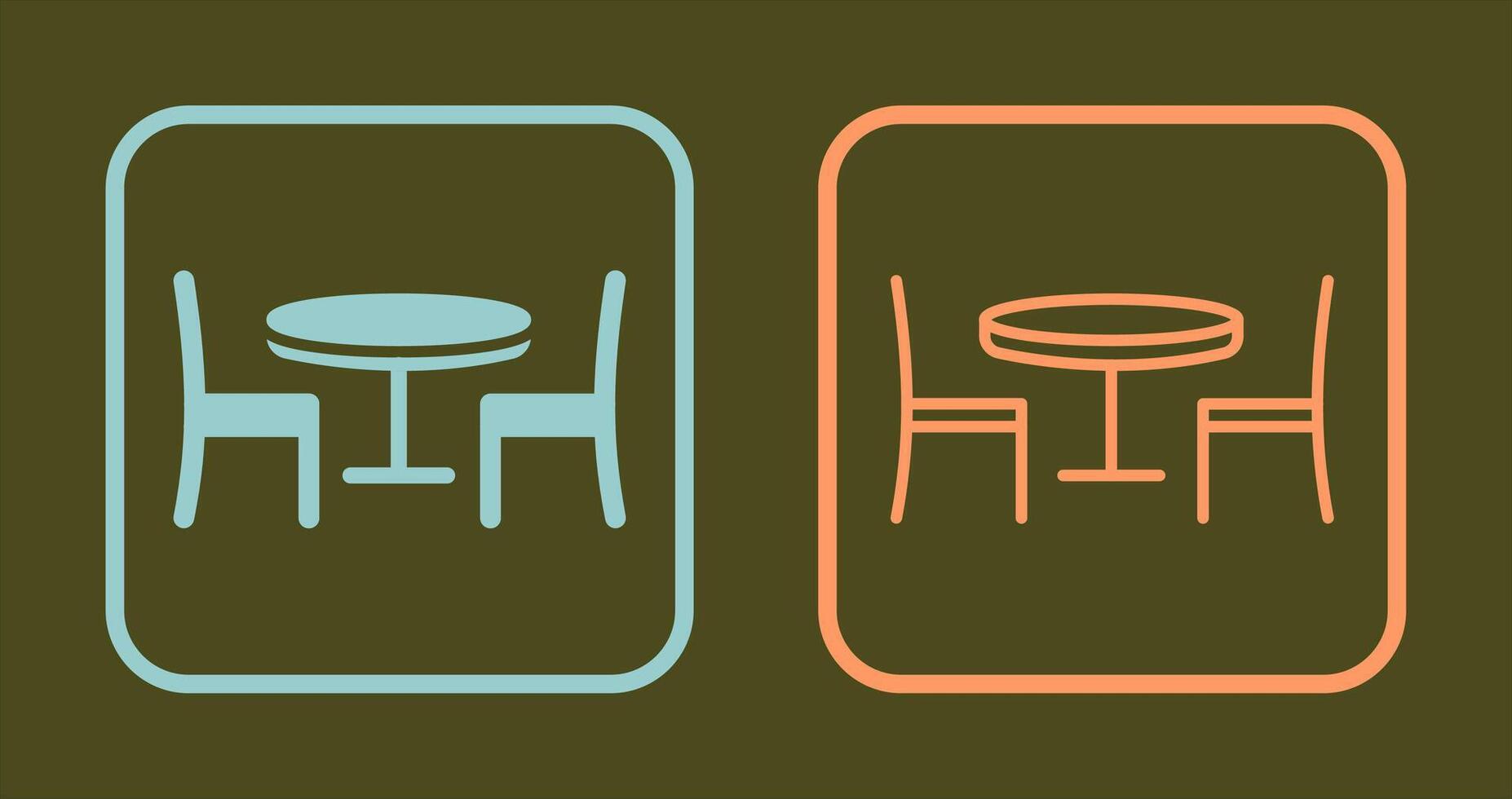 icono de mesa de comedor vector