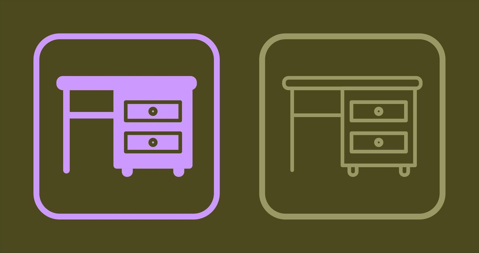 Table with Drawers I Icon vector