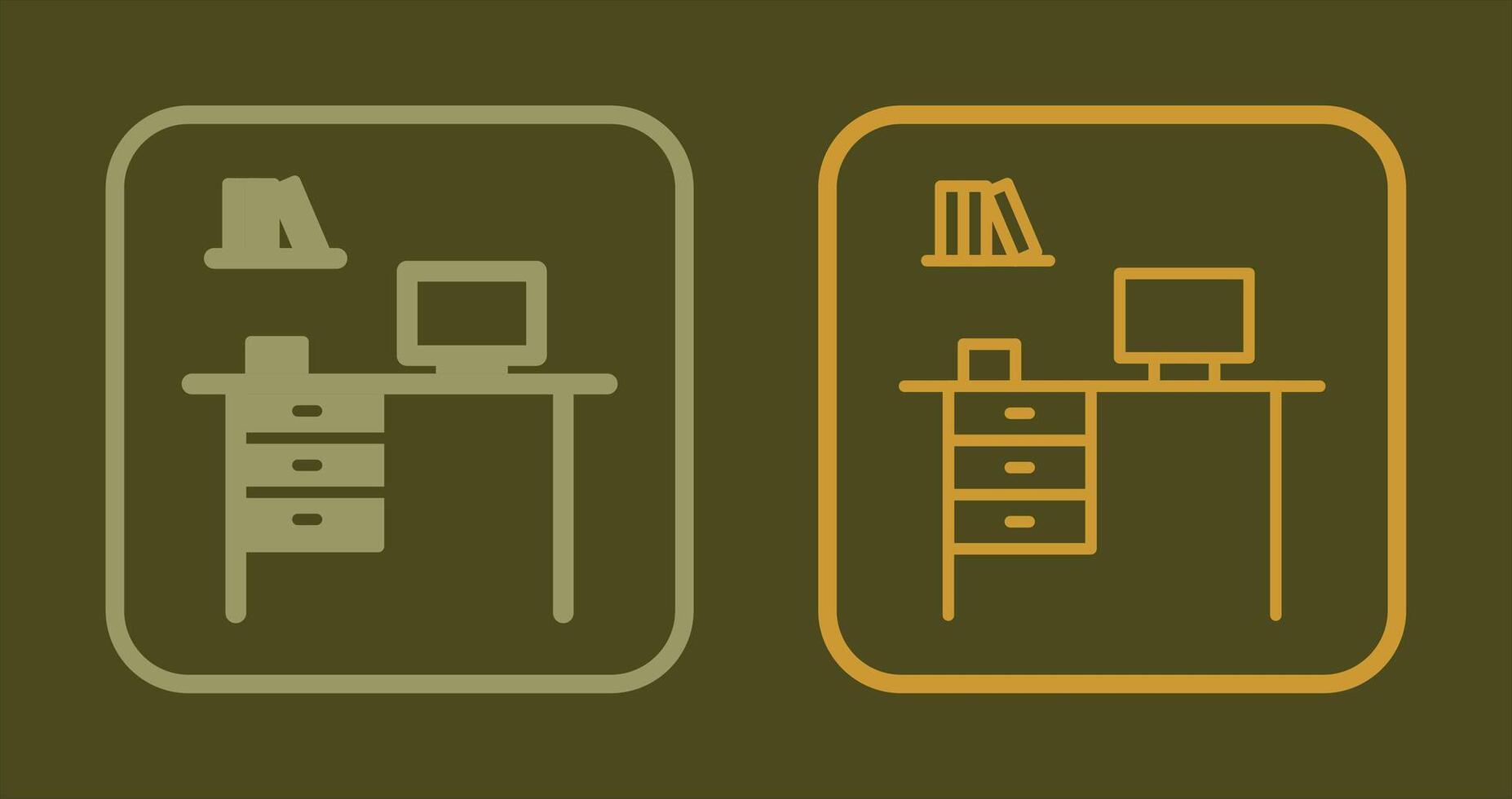 Office Desk Icon vector