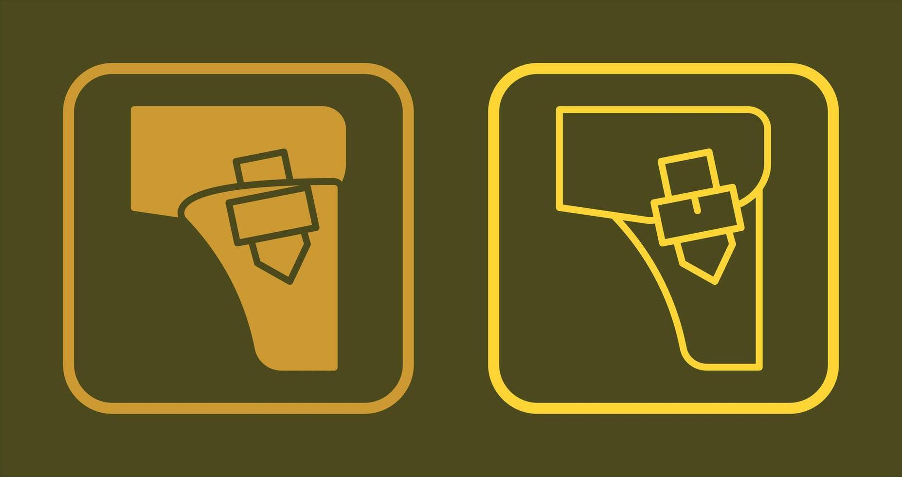 icono de cinturón de pistola vector