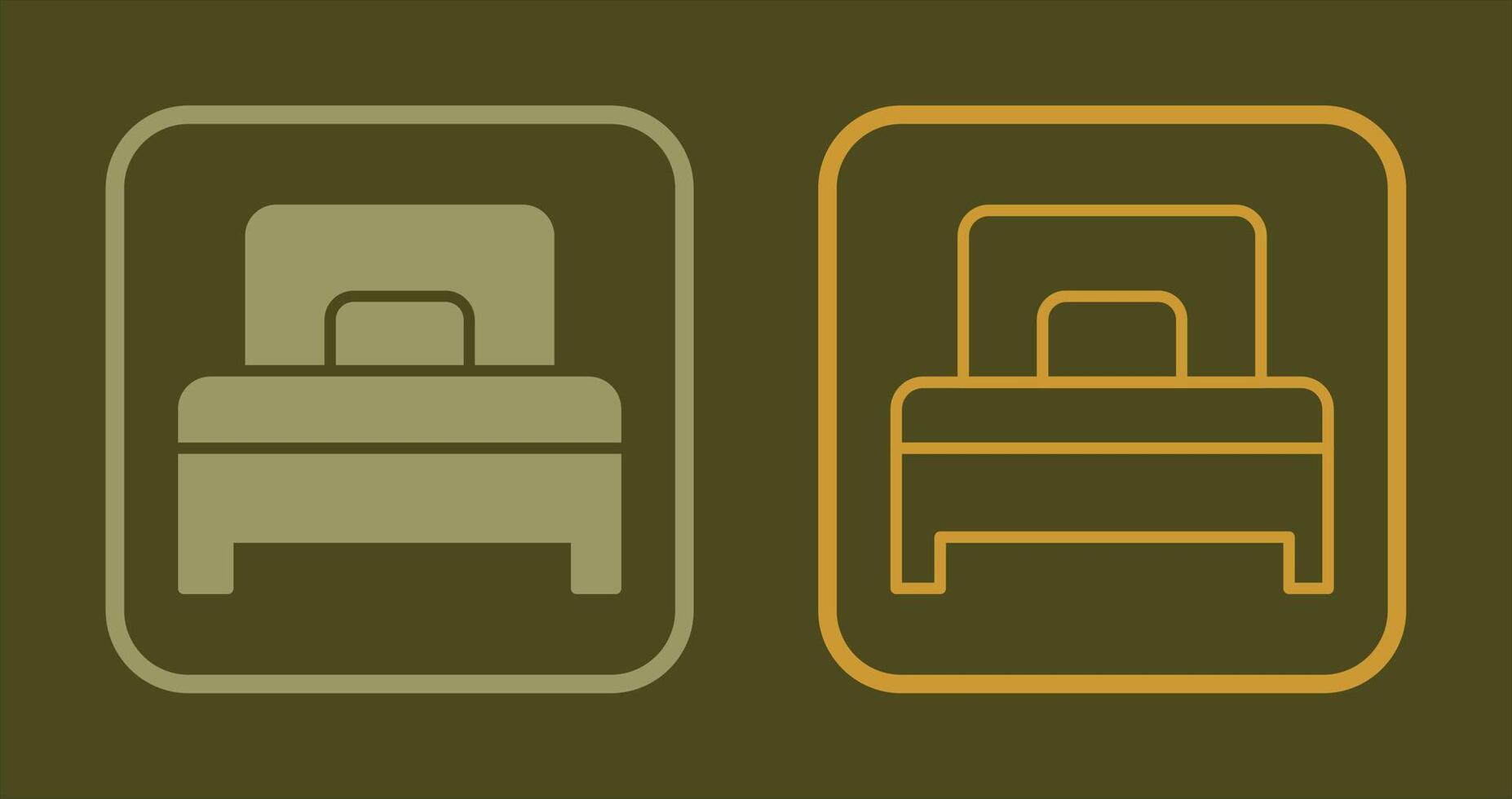 Single Bed Icon vector