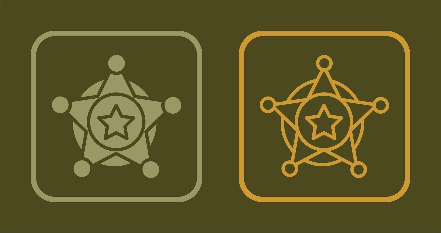Sheriff Badge Icon vector