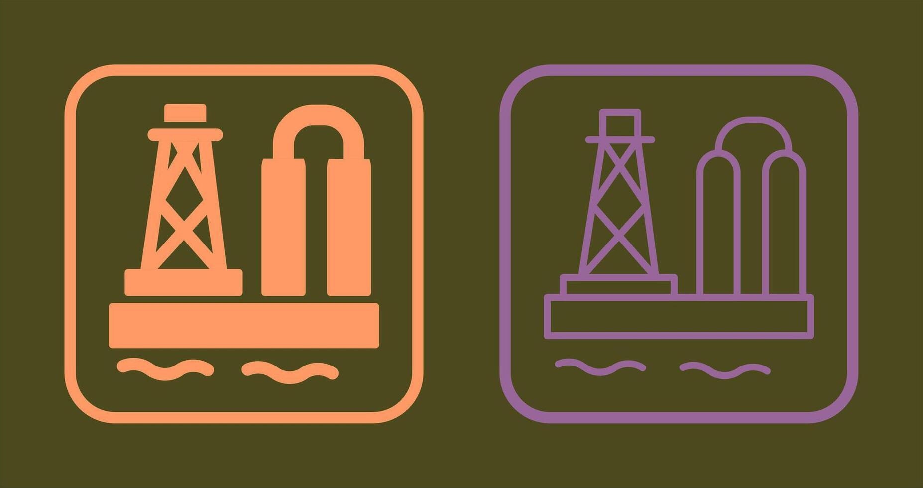 Oil Platform Icon vector