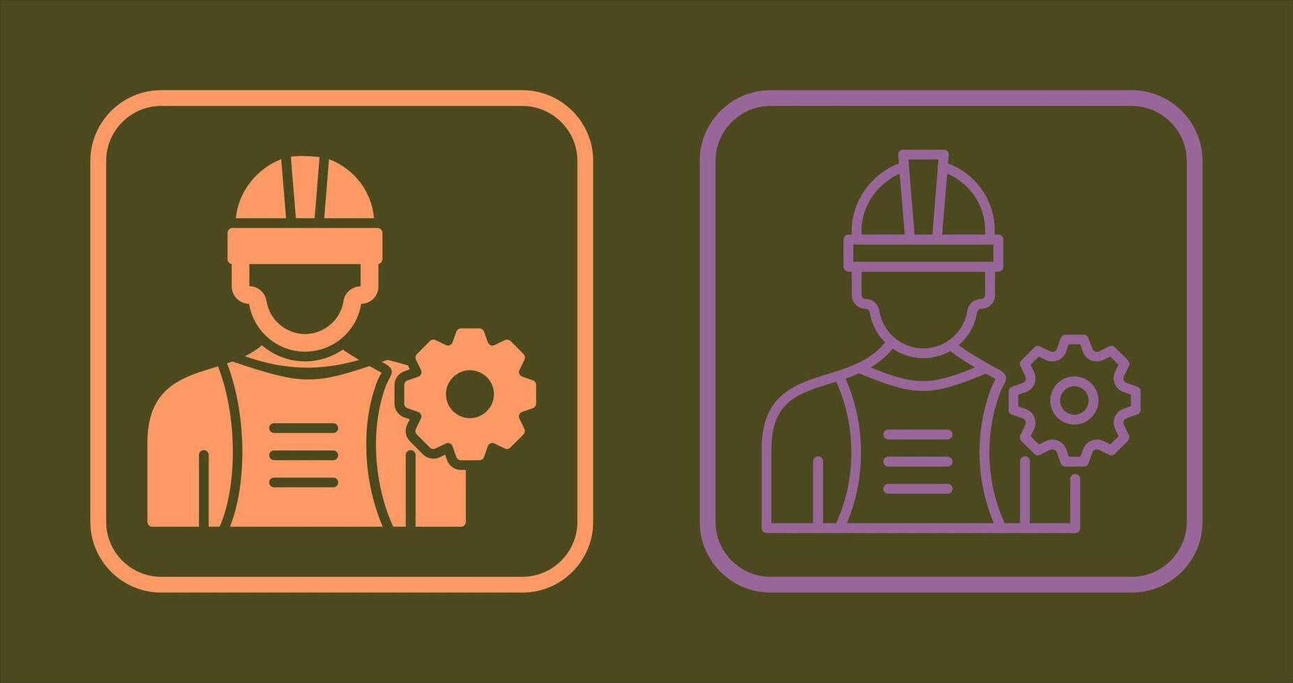 Industry Worker Icon vector