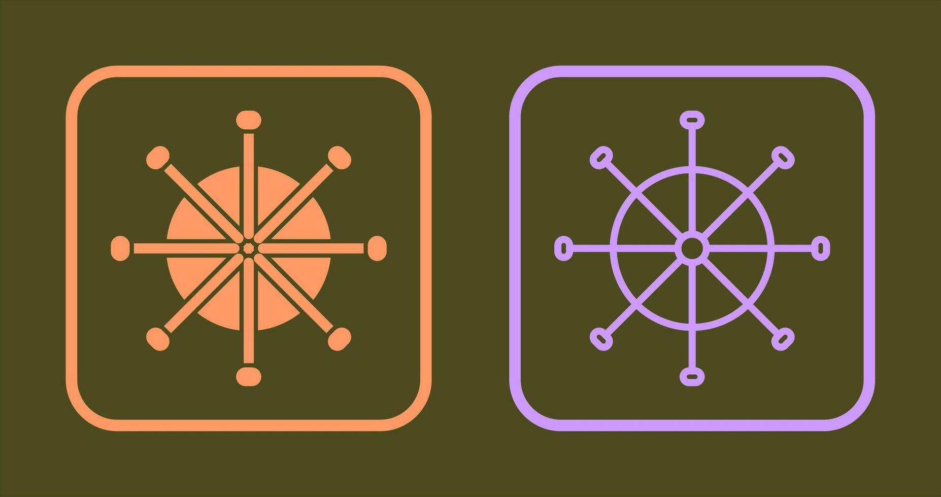 Ship Wheel Icon vector