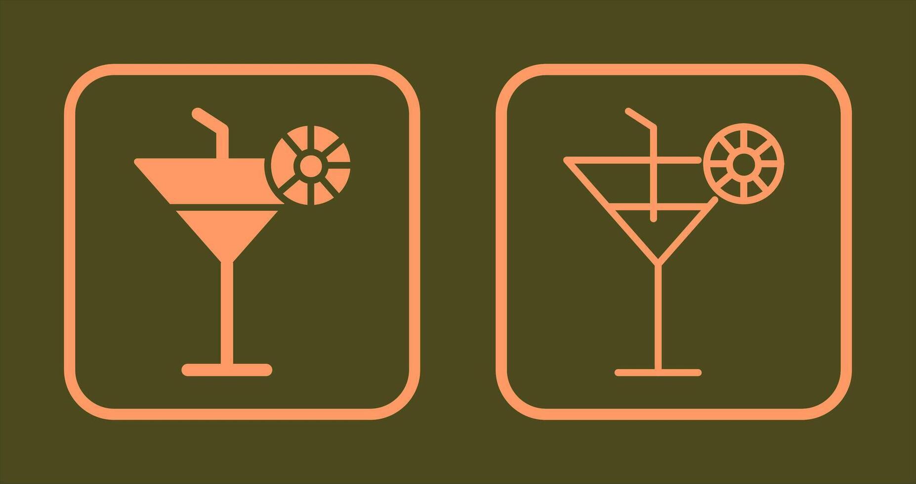 icono de bebida de coctel vector