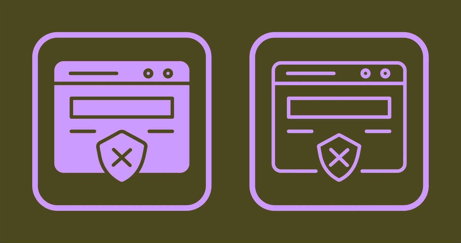 Unprotected Website Icon vector