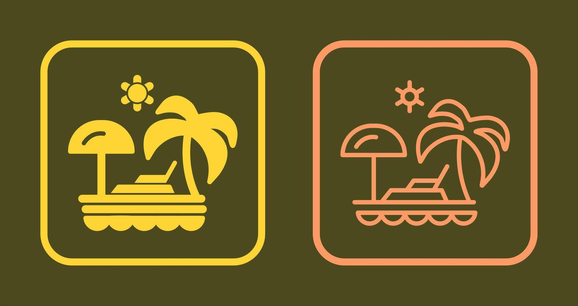 icono de lugares de vacaciones vector