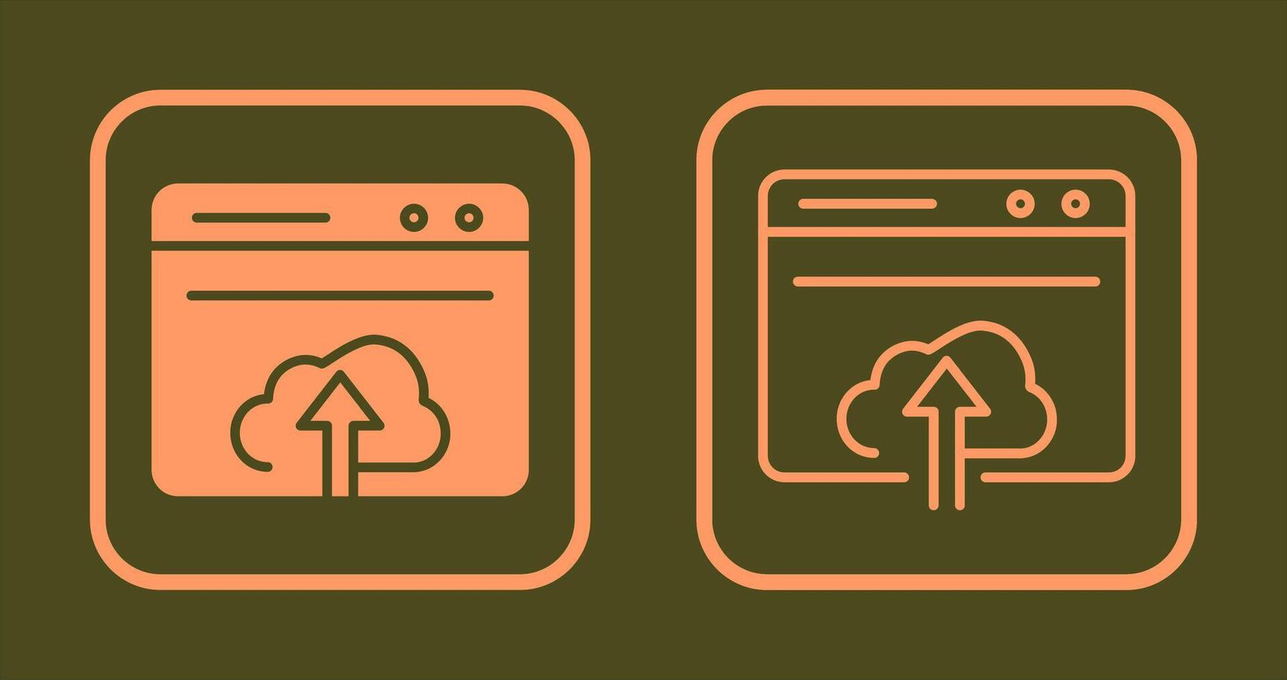Upload Web Icon vector