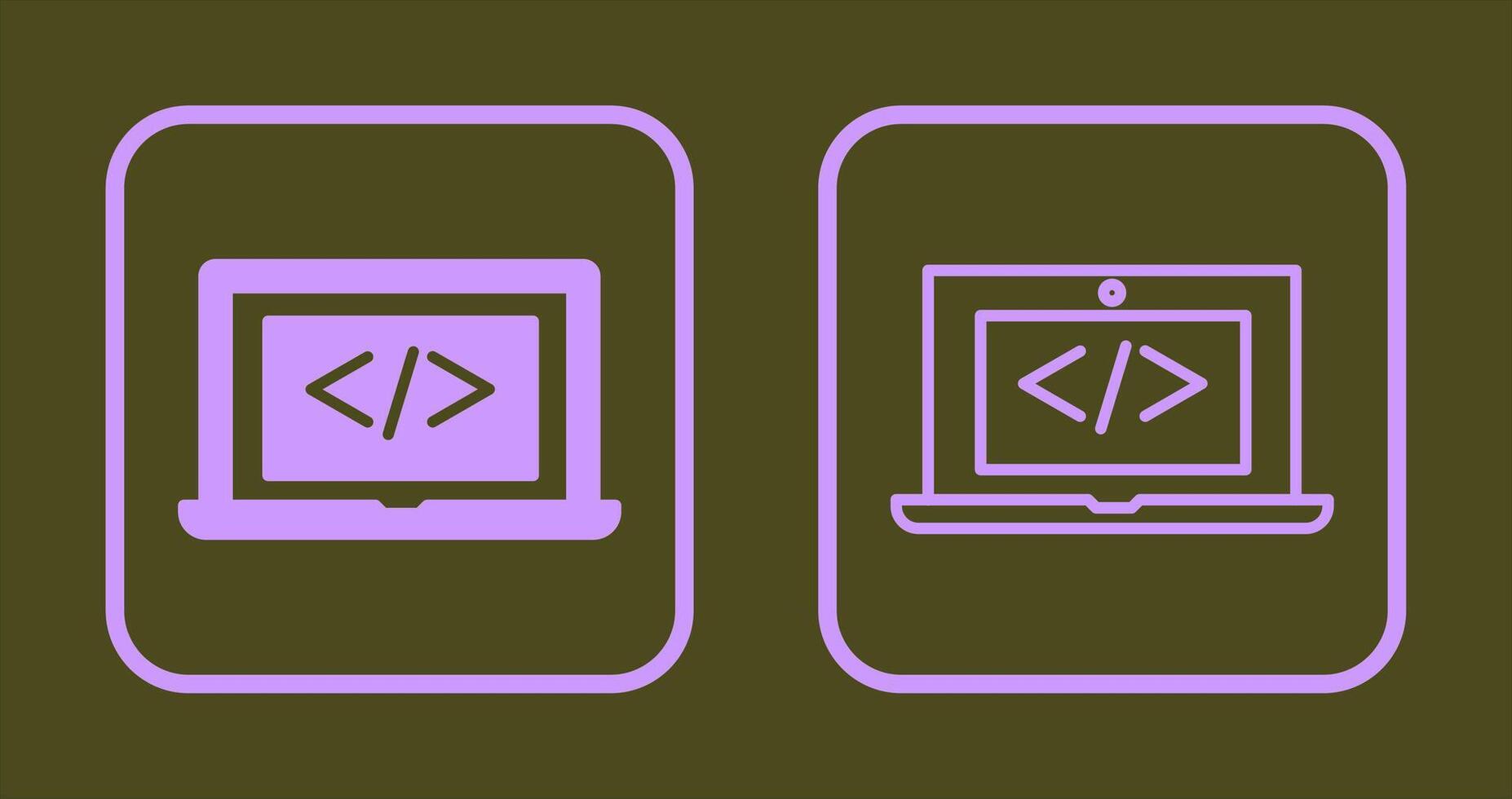 Coding Computer Icon vector