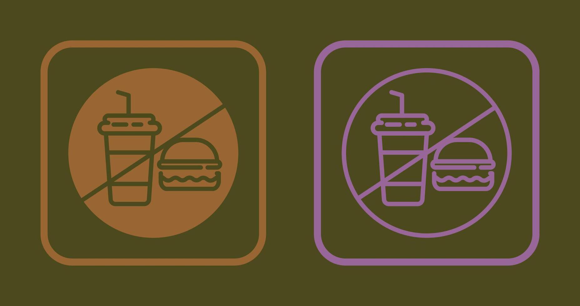 No Food Icon vector