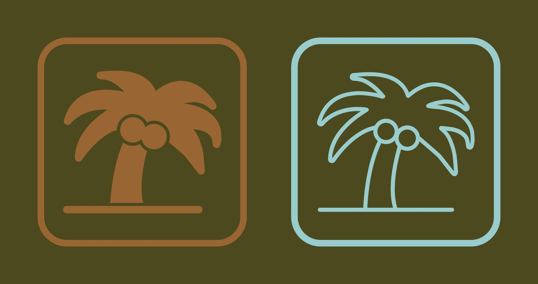 Coconut Tree, Icon vector