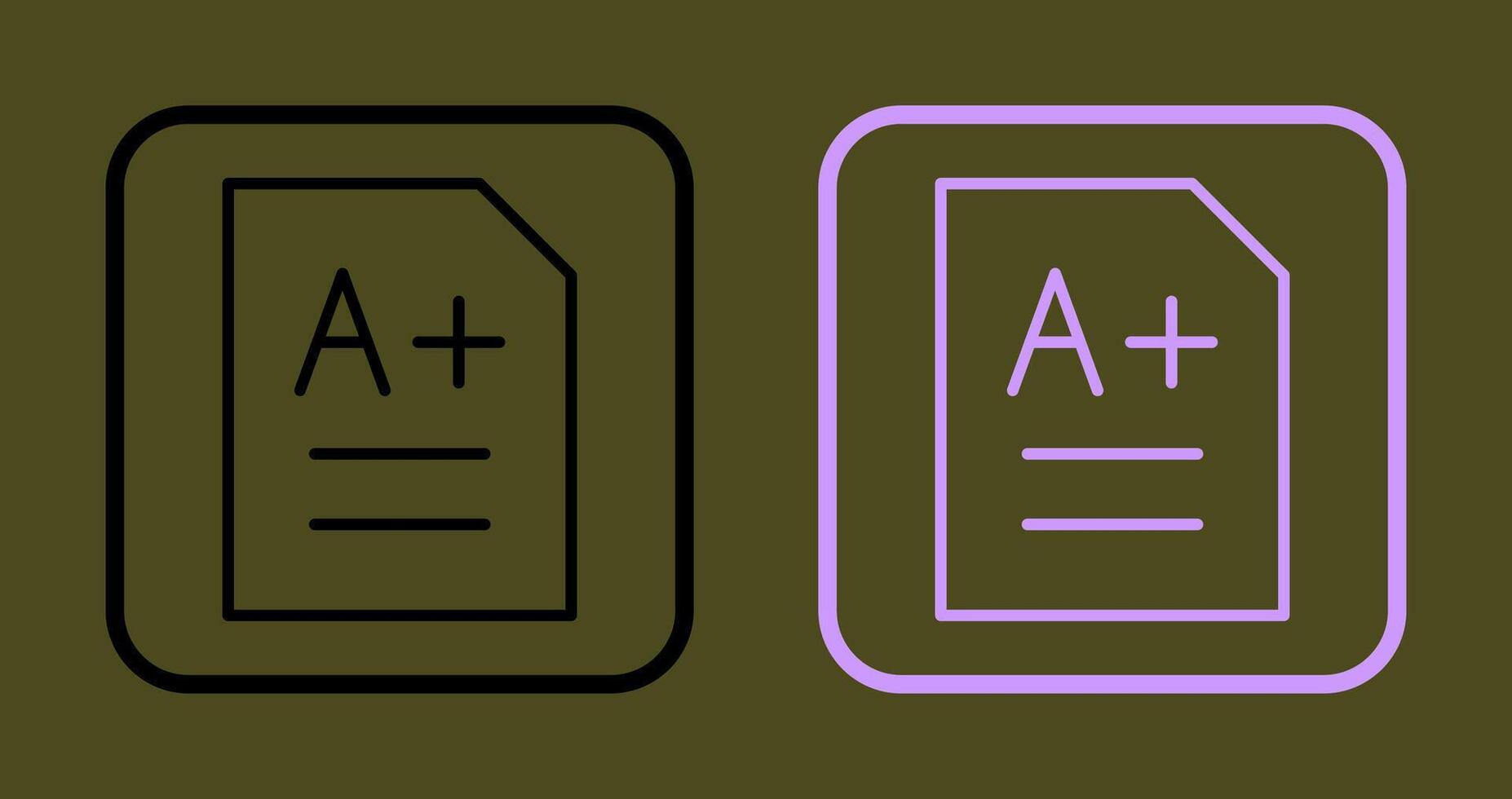 A grade Icon vector