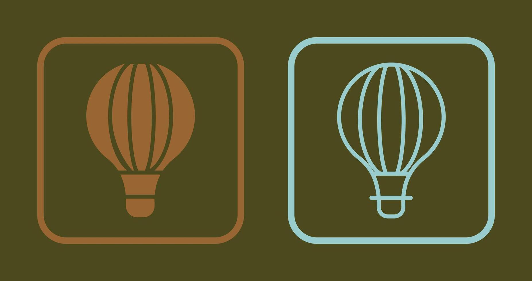 Hot Air Balloon Icon vector