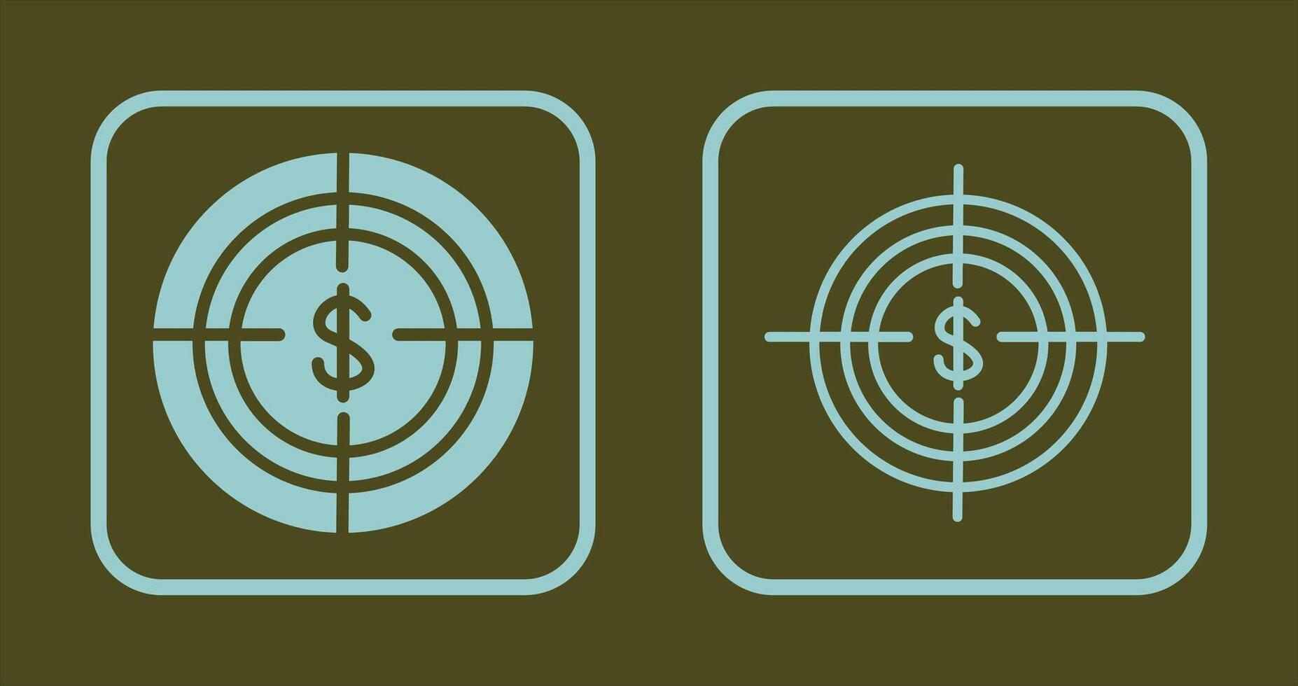 Economic Target Icon vector