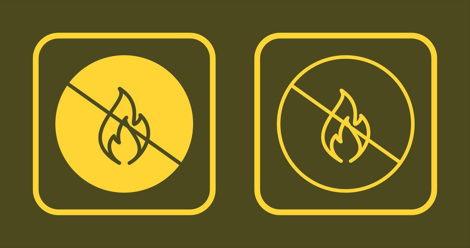 Danger of Flame Icon vector