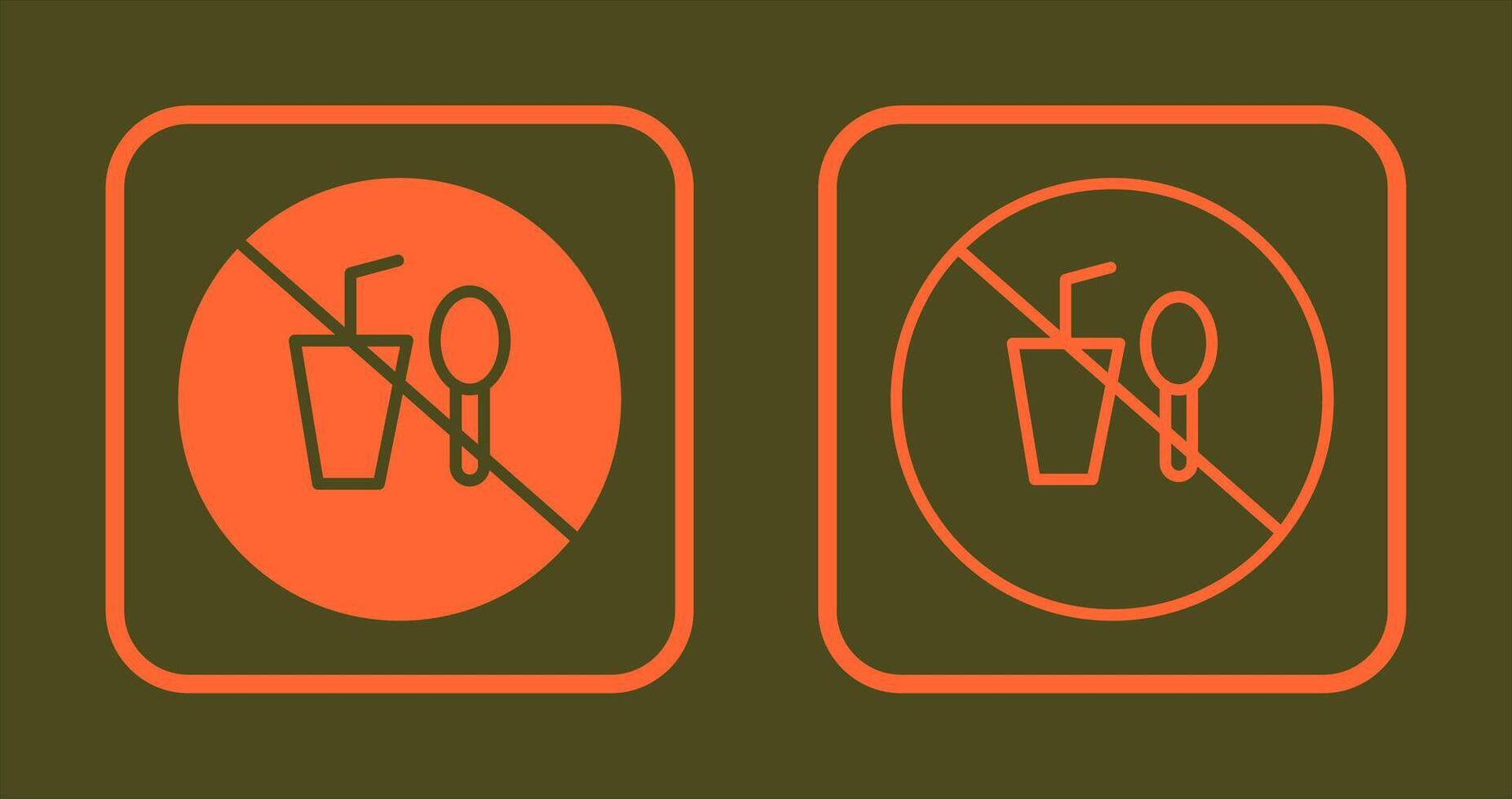 No Food or Drinks Icon vector