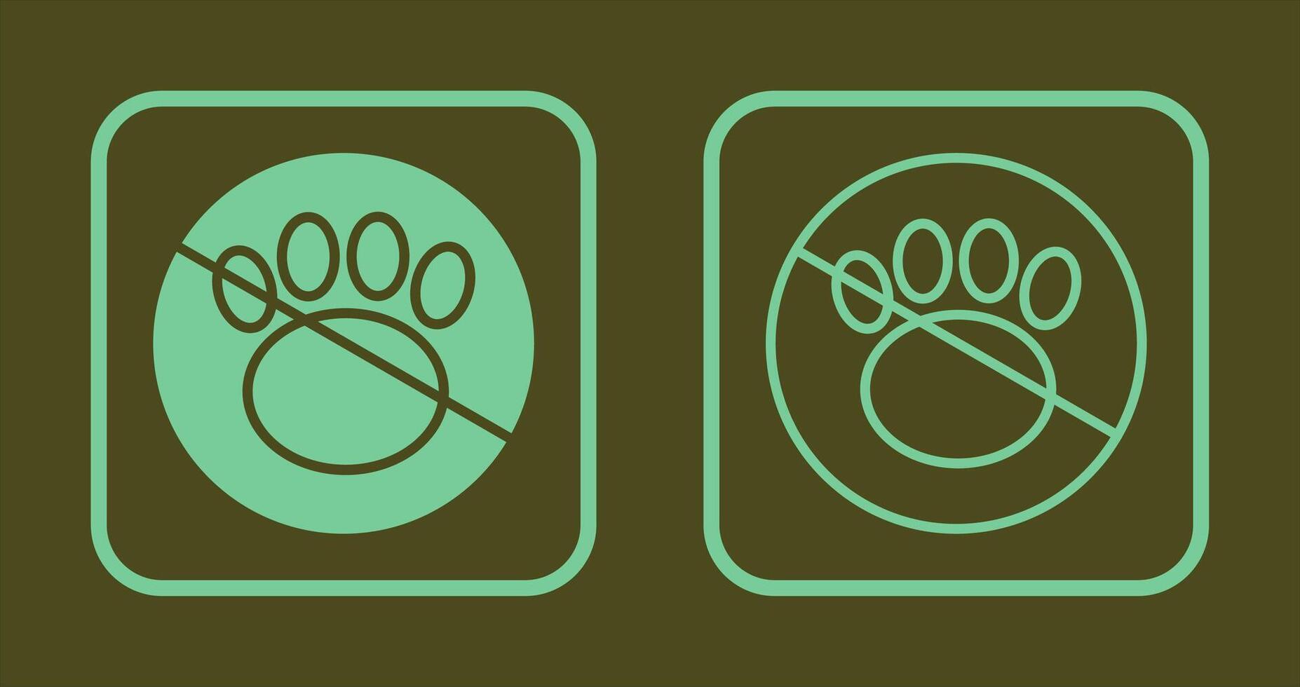 No Pets Icon vector