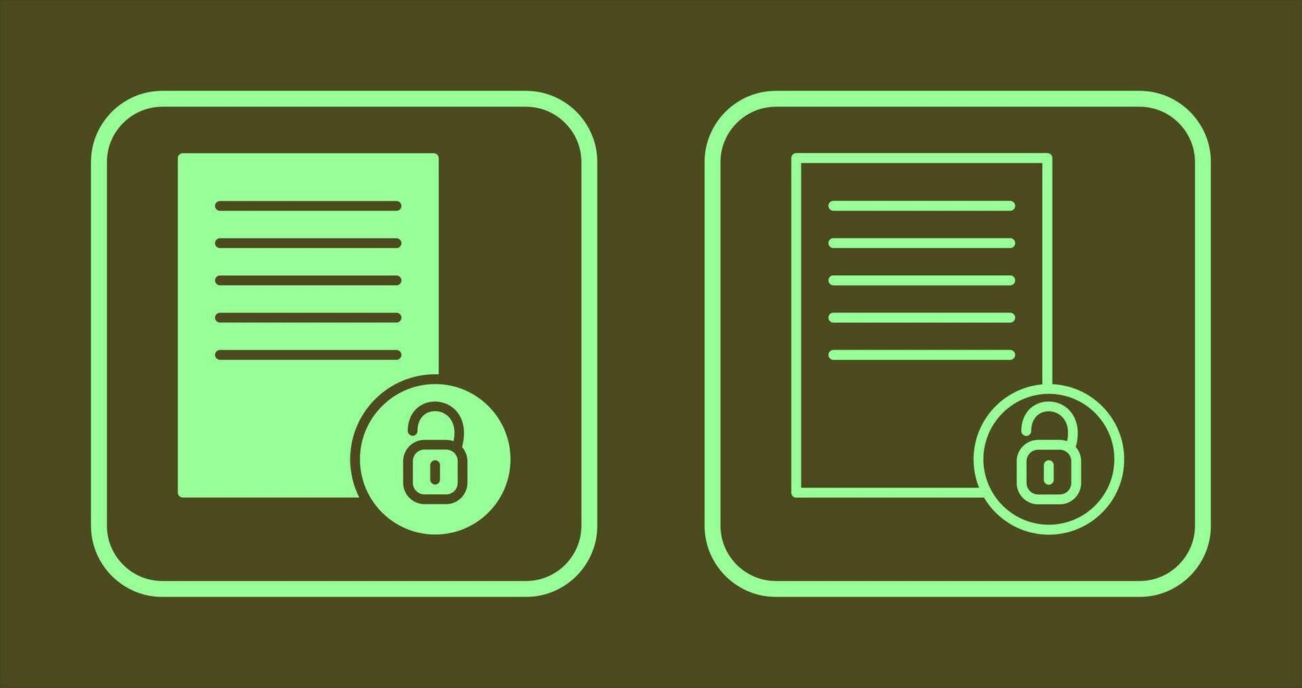 Unlock Documents Icon vector