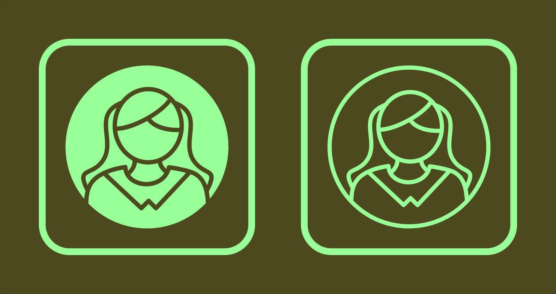 Female Profile Icon vector