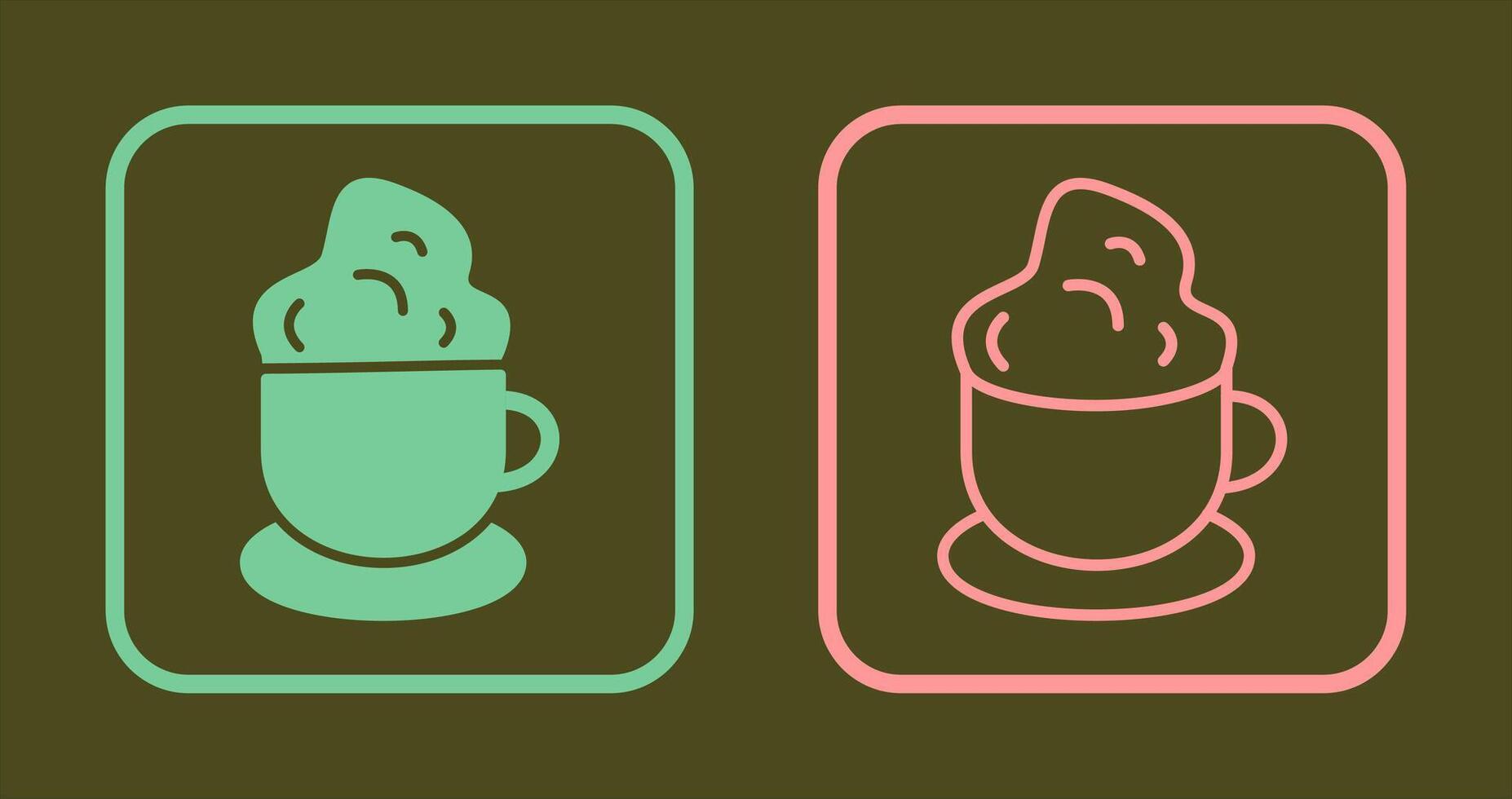 icono de café cremoso vector