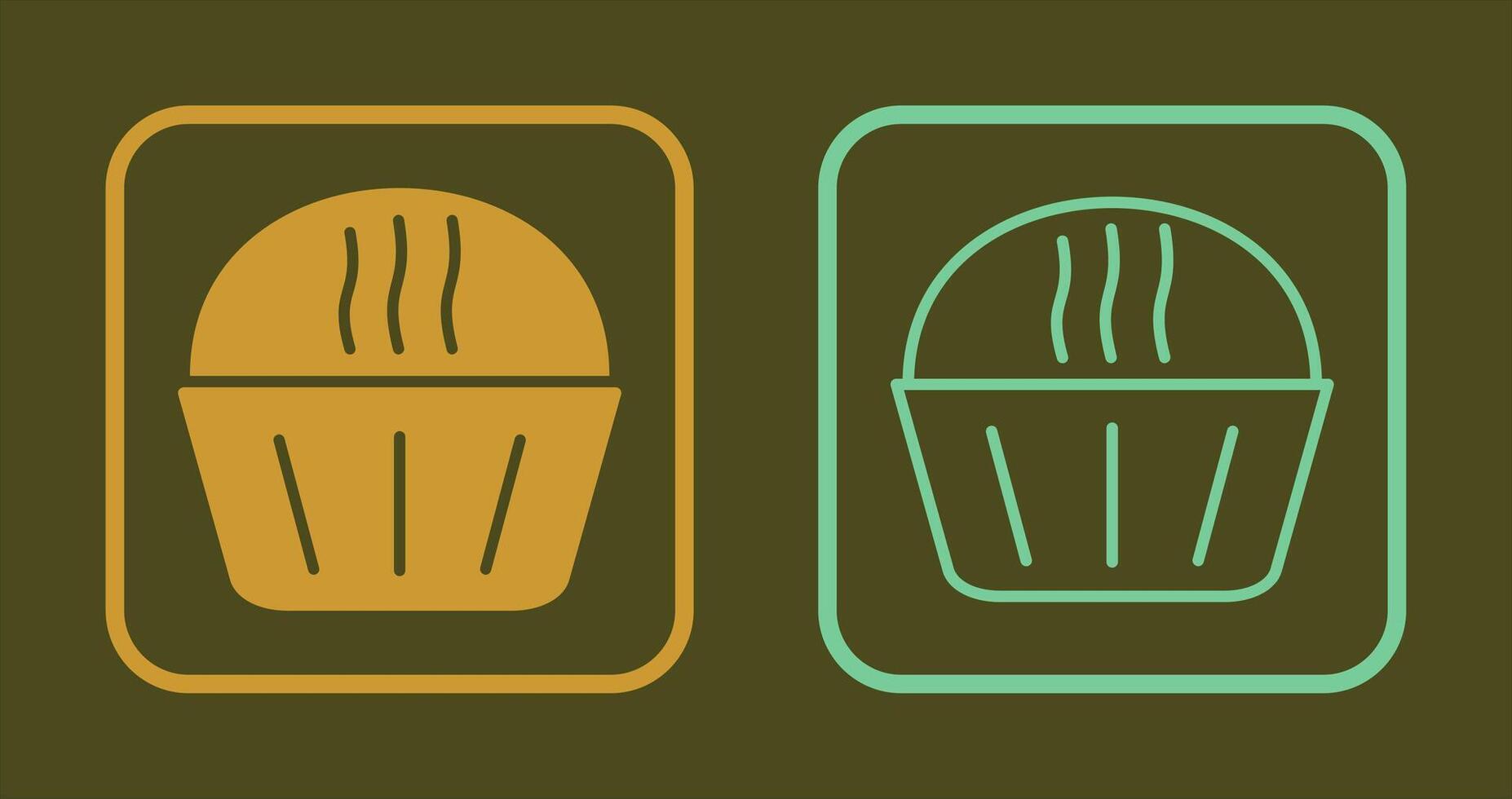 Cream Muffin Icon vector