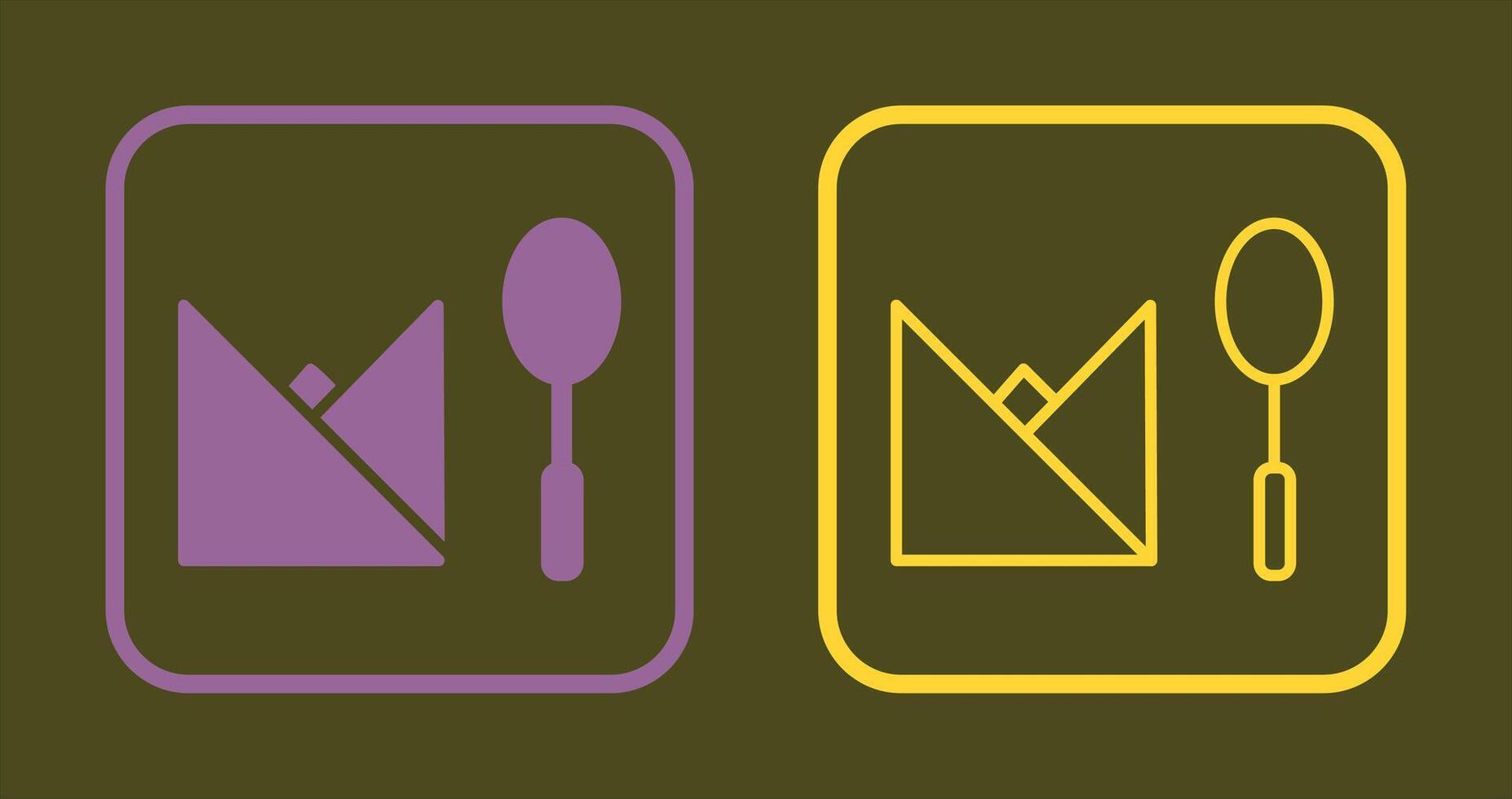 Spoon and Napkin Icon vector