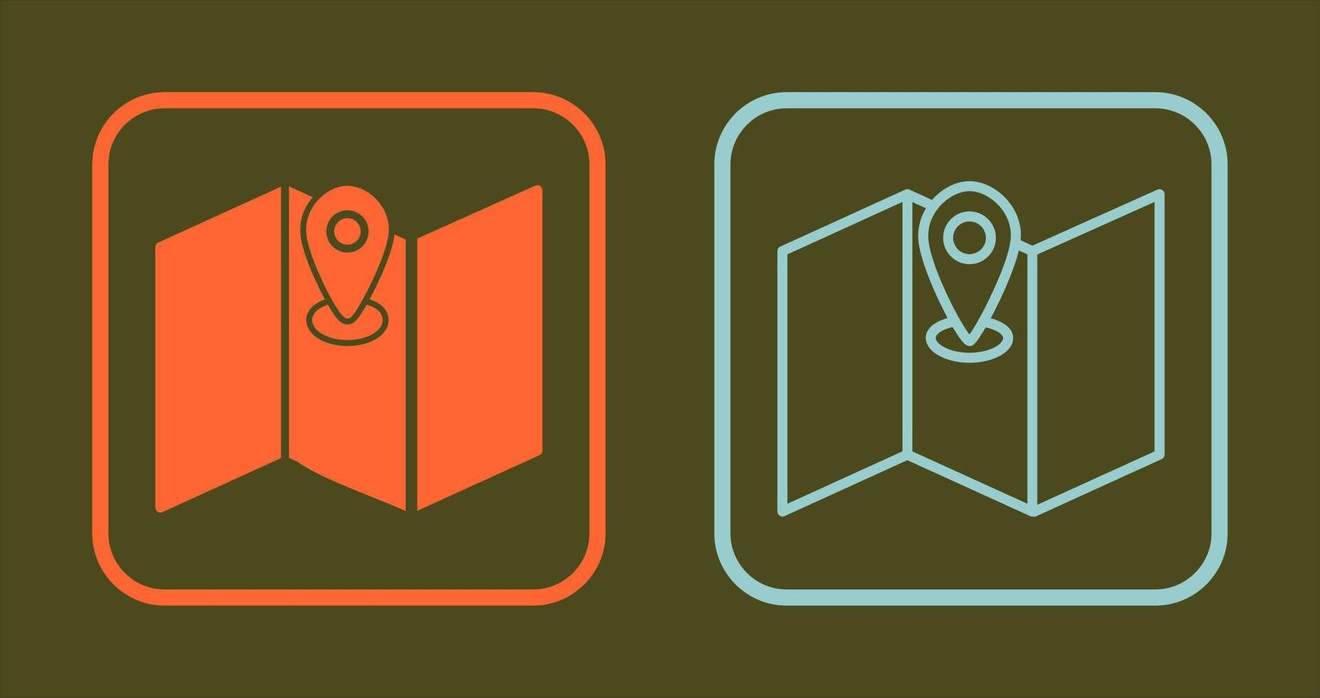 Folded Map Icon vector