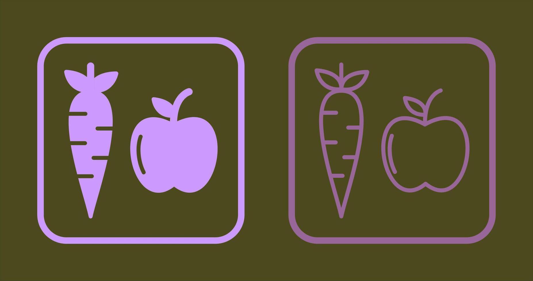 Fruits And Vegetables Icon vector